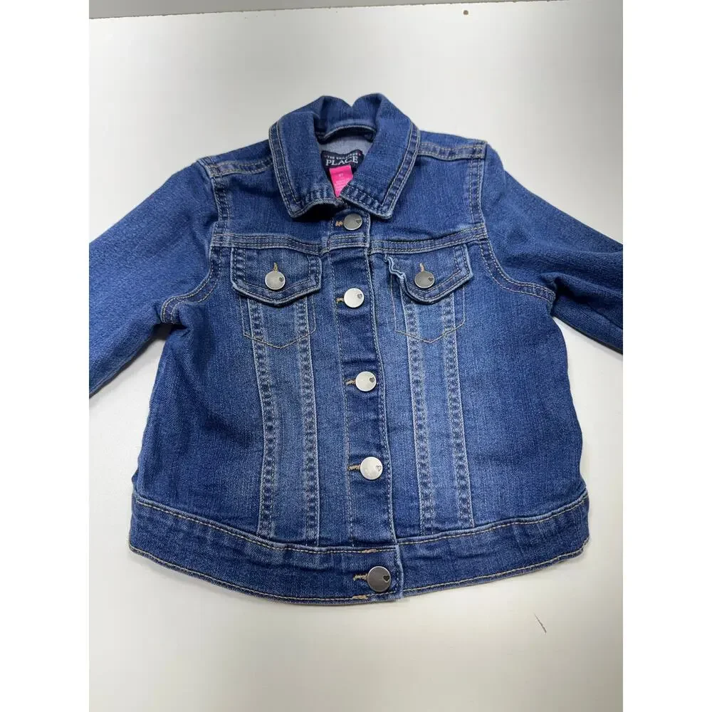 The Children’s Place 4T Denim Trucker Jacket Button Front Collared Toddler